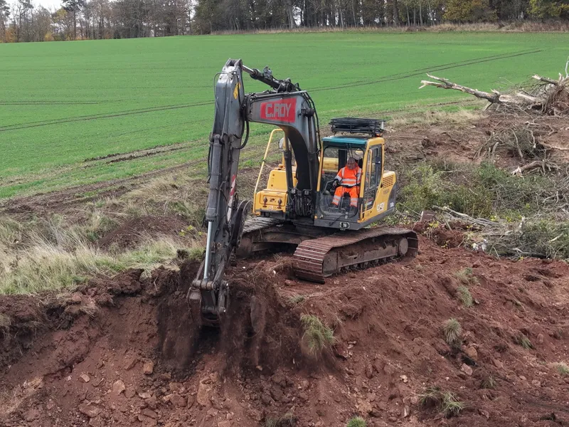 C.ROY excavator on bulk earthworks